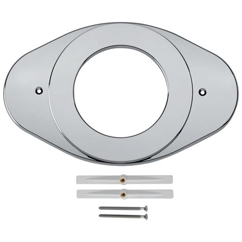 delta shower faucet cover plate|Delta 8.22 in. Renovation Cover Plate in Chrome RP29827